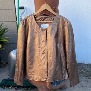 Jaclyn Smith collection Faux copper color jacket,gentle used no damages